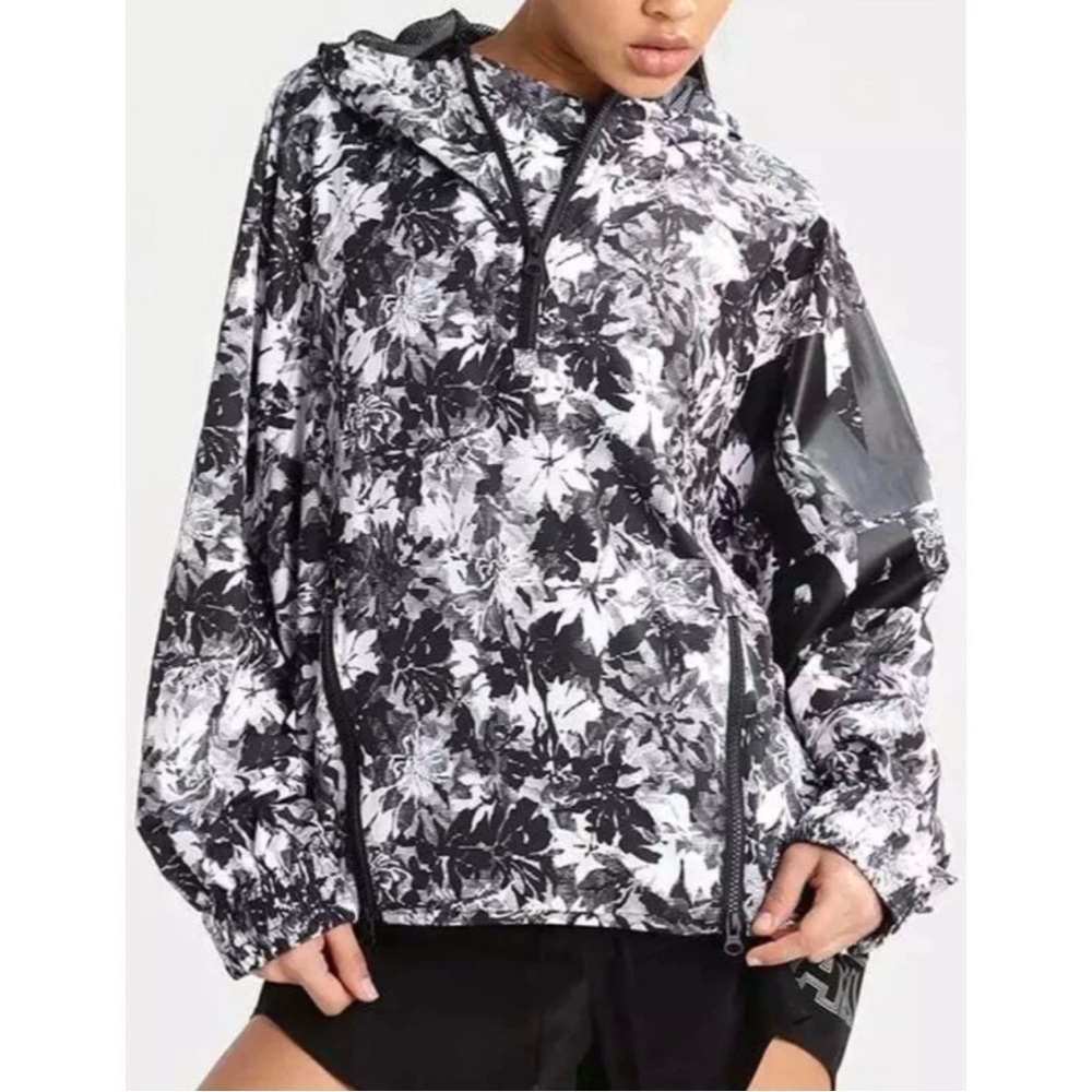 NEW IVY PARK Floral Story Windbreaker Jacket with Logo Sleeve